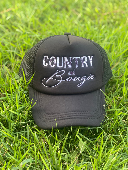 Black/White Country and Bougie Trucker Hat