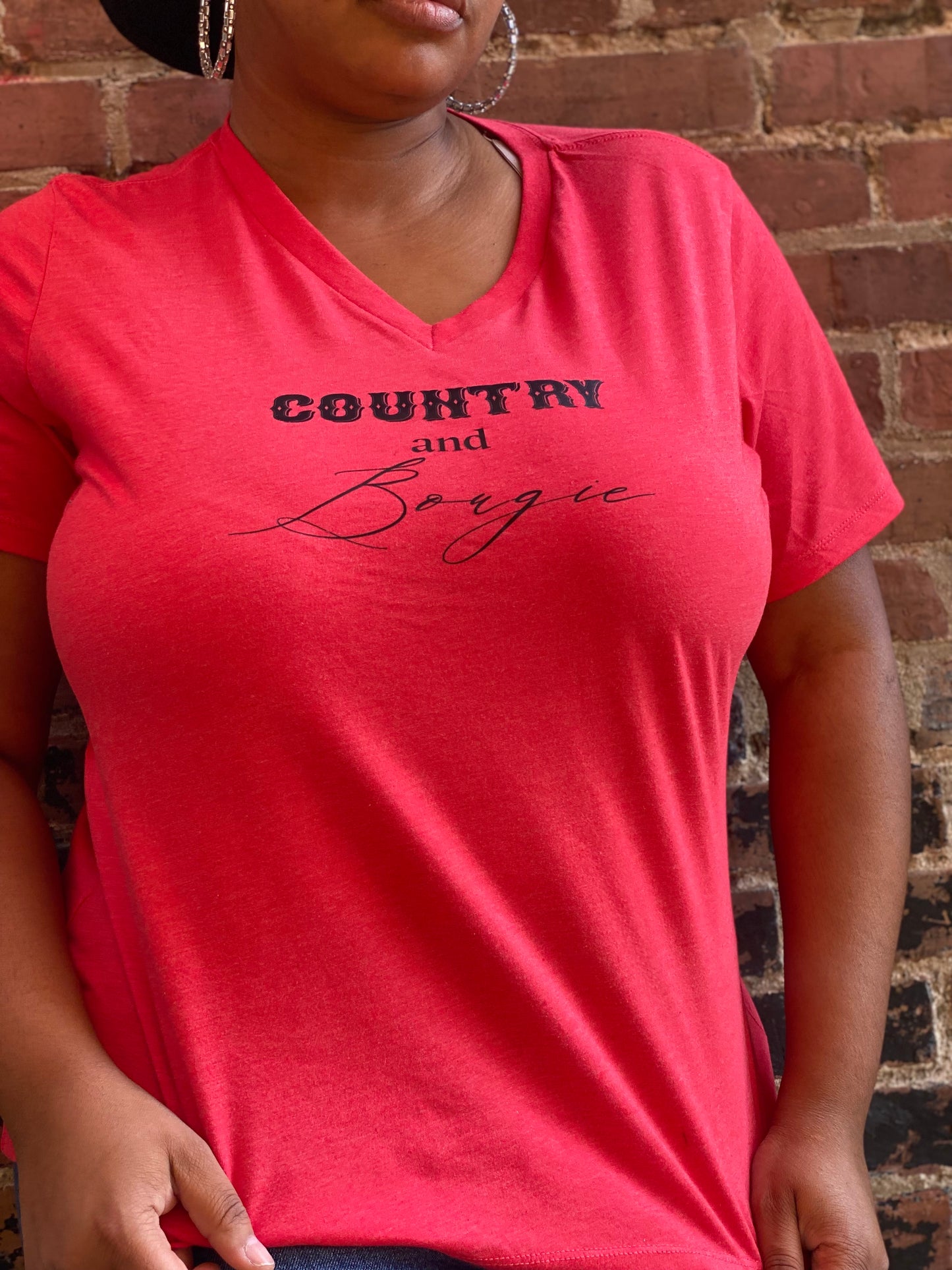 Red Heather Country and Bougie Tee