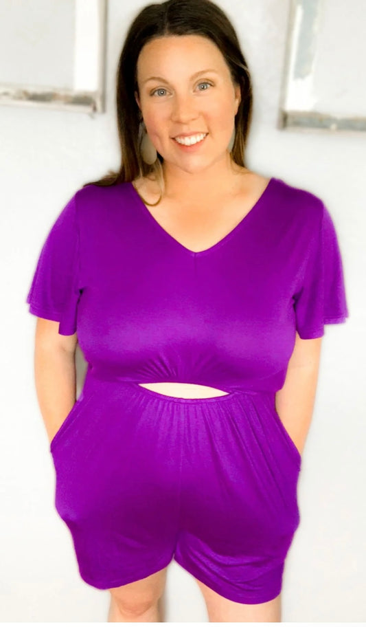Purple Ryan Reversible Romper