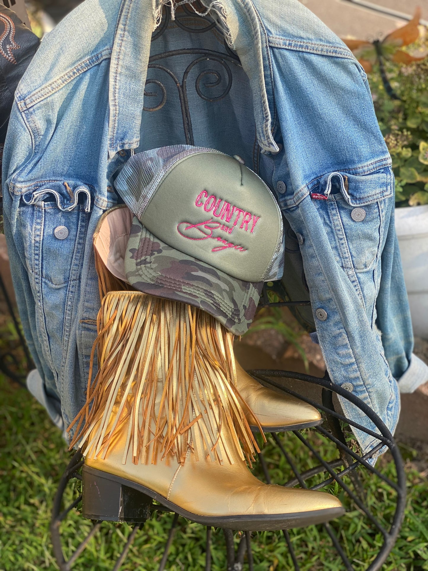 Camo/Pink Country and Bougie Trucker Hat