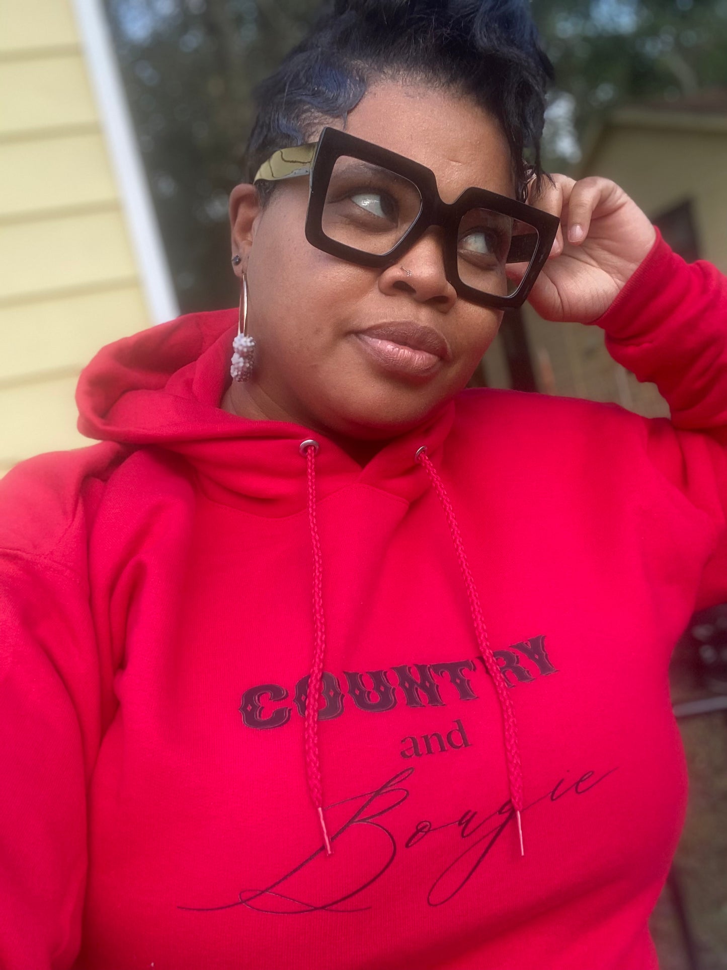 Red/White Country and Bougie Hoodie