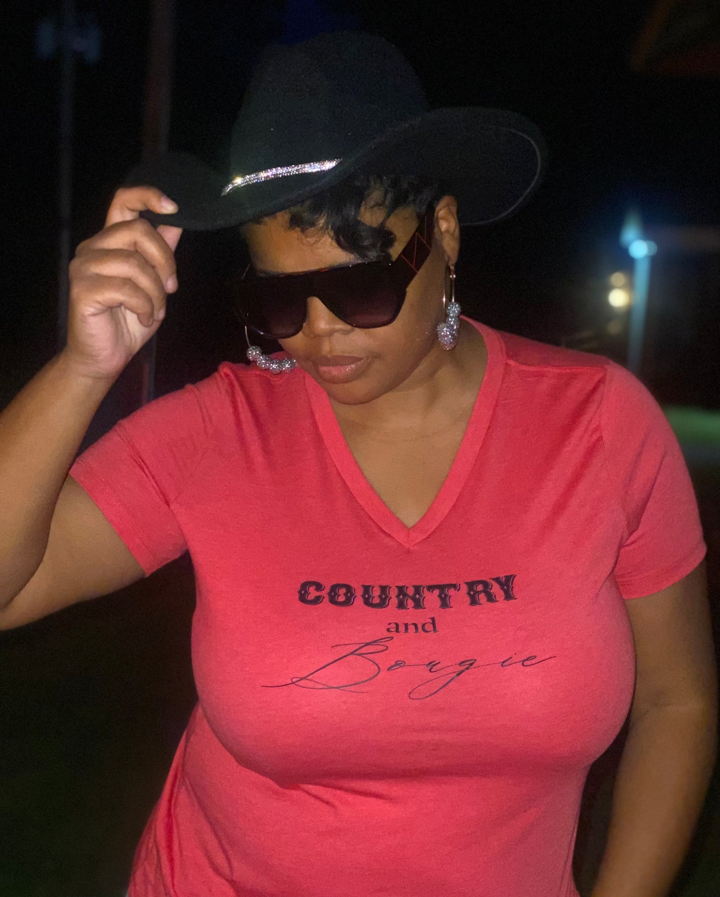 Red Heather Country and Bougie Tee