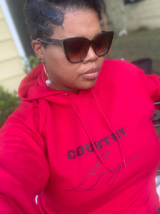 Red/White Country and Bougie Hoodie
