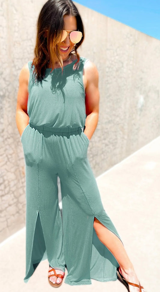 Mint Dixie Double Splice Jumpsuit