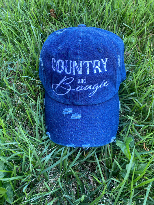 Denim Distressed Country and Bougie hat