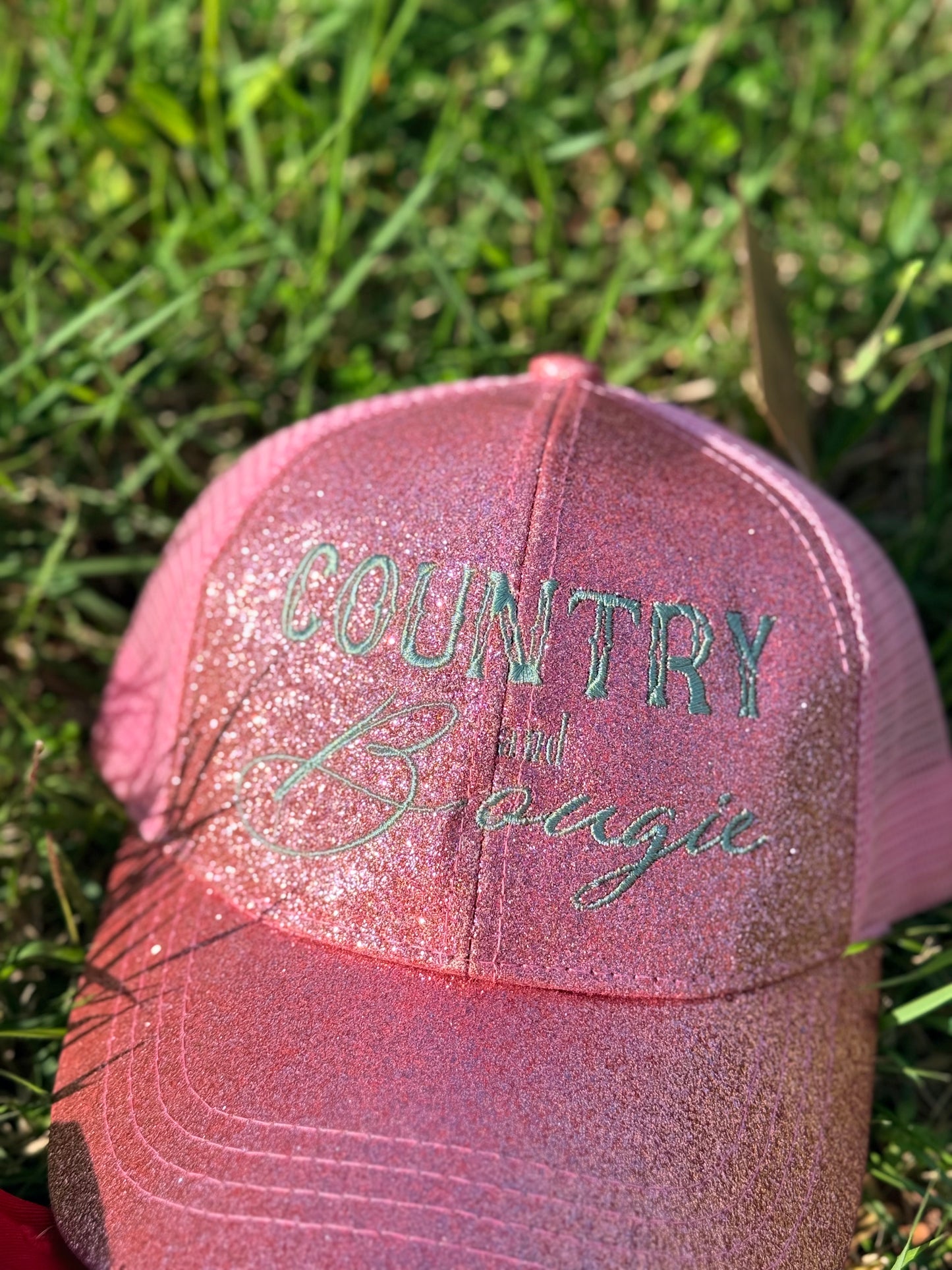Country and Bougie Glitter Trucker Hat