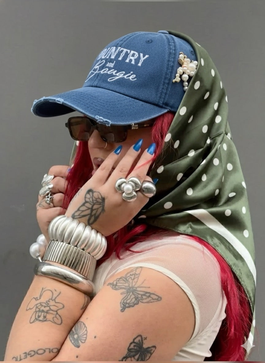 Denim Distressed Country and Bougie hat