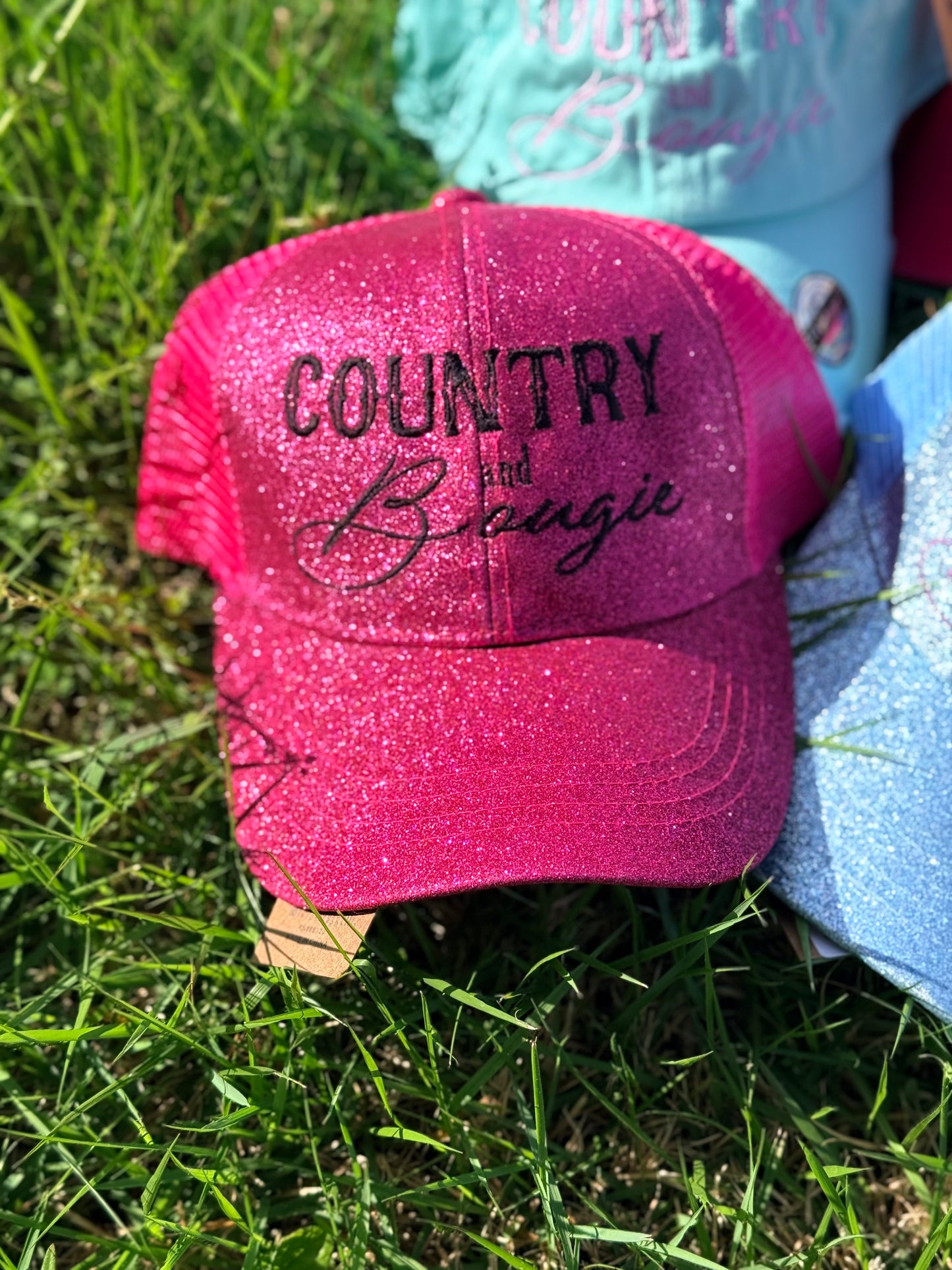 Country and Bougie Glitter Trucker Hat
