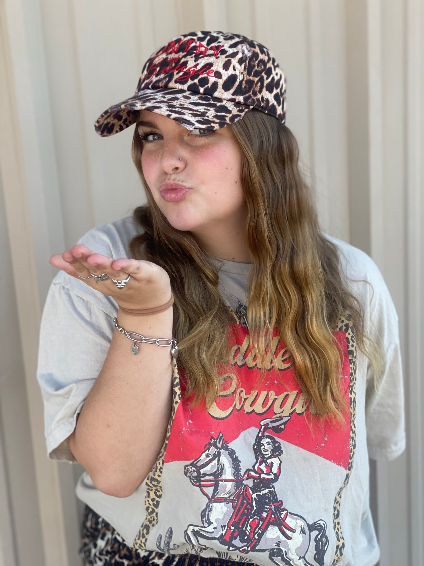 Leopard Distressed Country and Bougie Hat