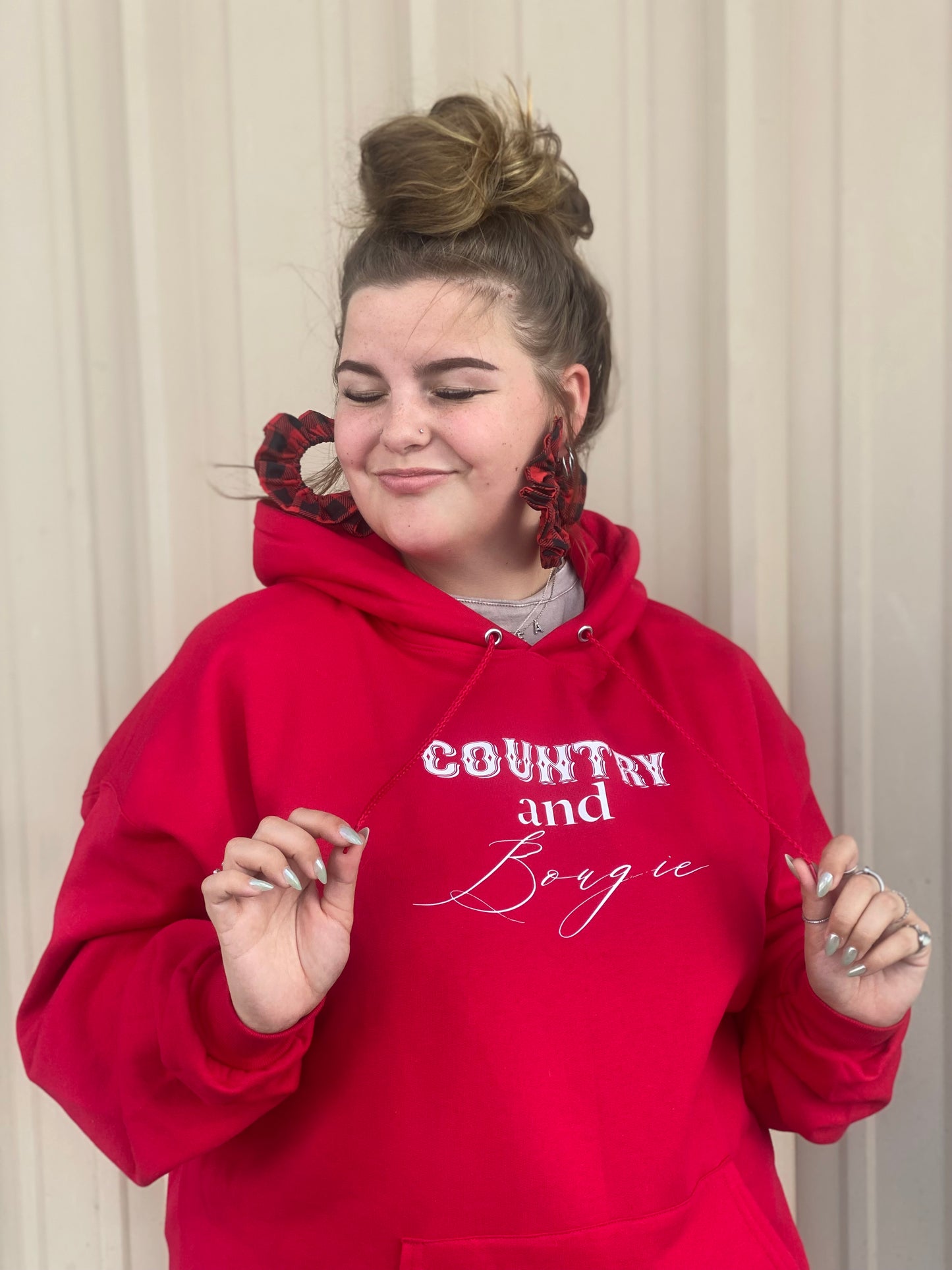 Red/White Country and Bougie Hoodie