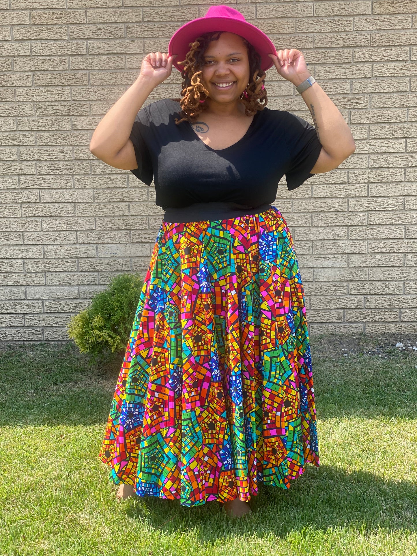 Stain Glass Tribal Full Skirt
