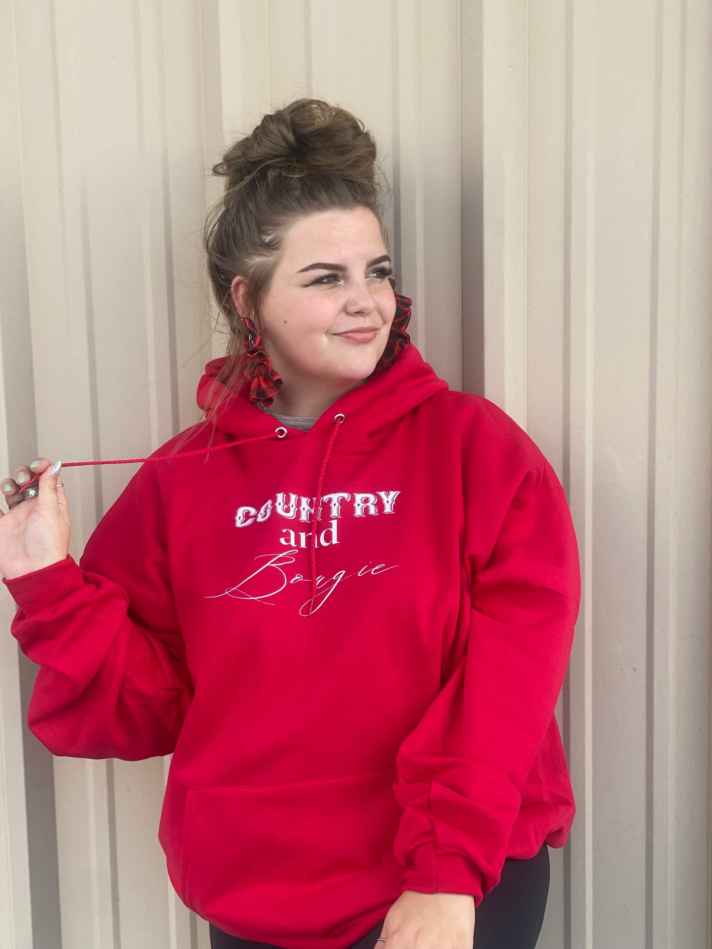 Red/White Country and Bougie Hoodie