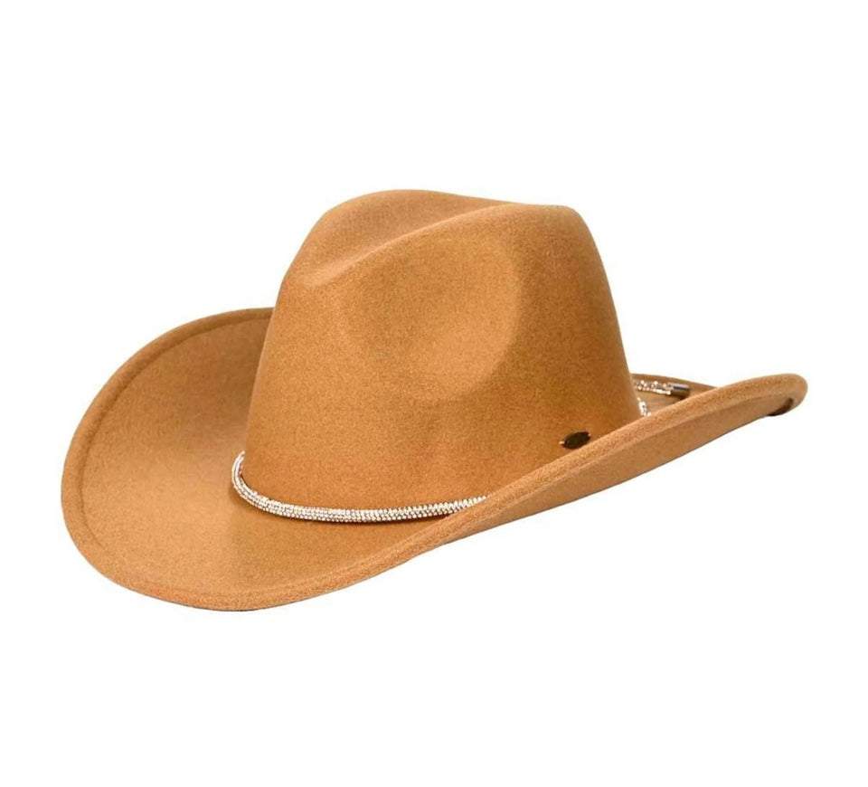 Reno Felt Cowboy Rhinestone Camel Hat