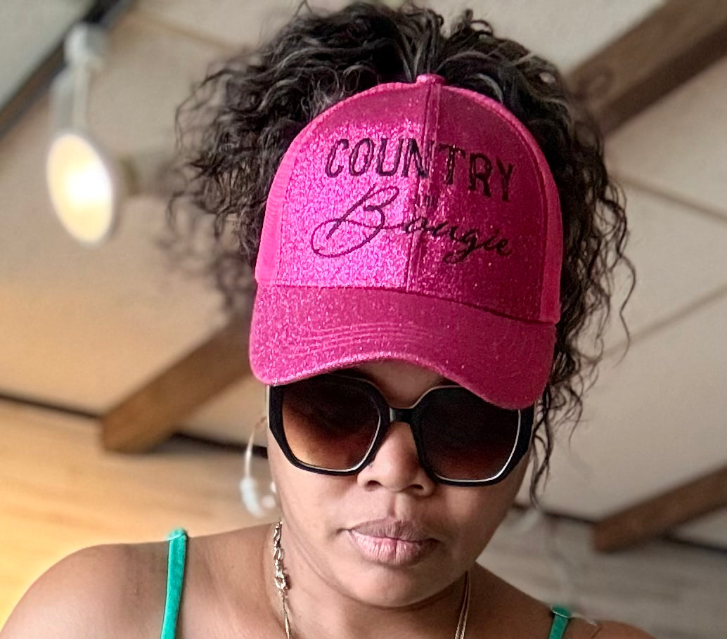 Country and Bougie Glitter Trucker Hat