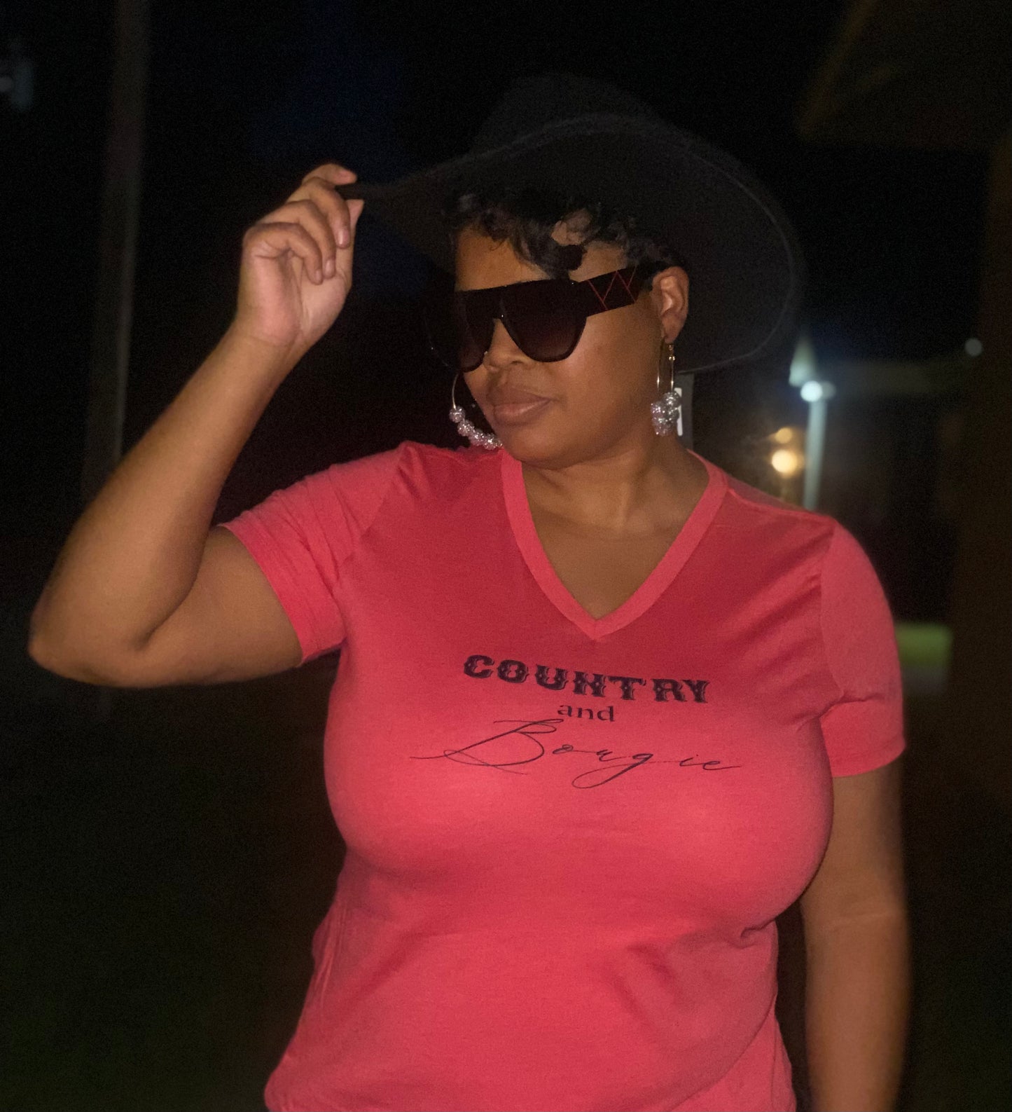 Red Heather Country and Bougie Tee