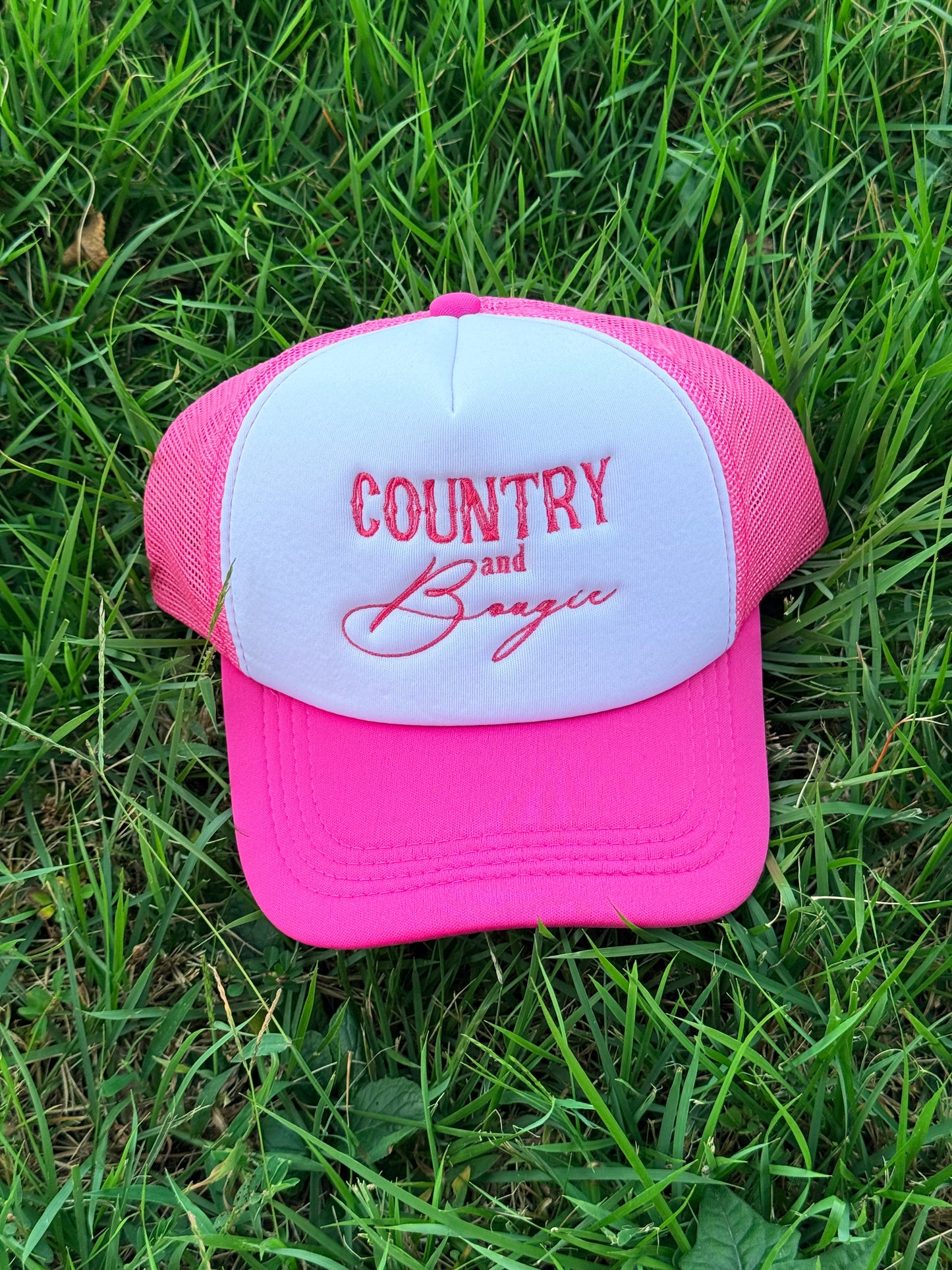 Pink Country and Bougie Trucker Hat