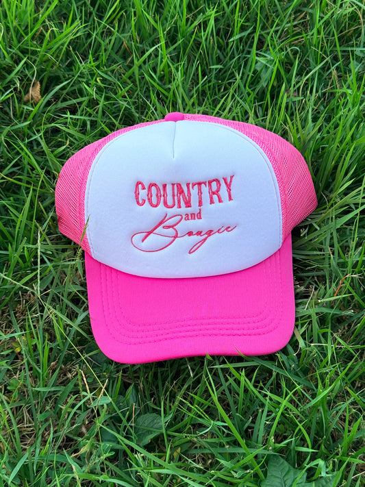 Pink Country and Bougie Trucker Hat